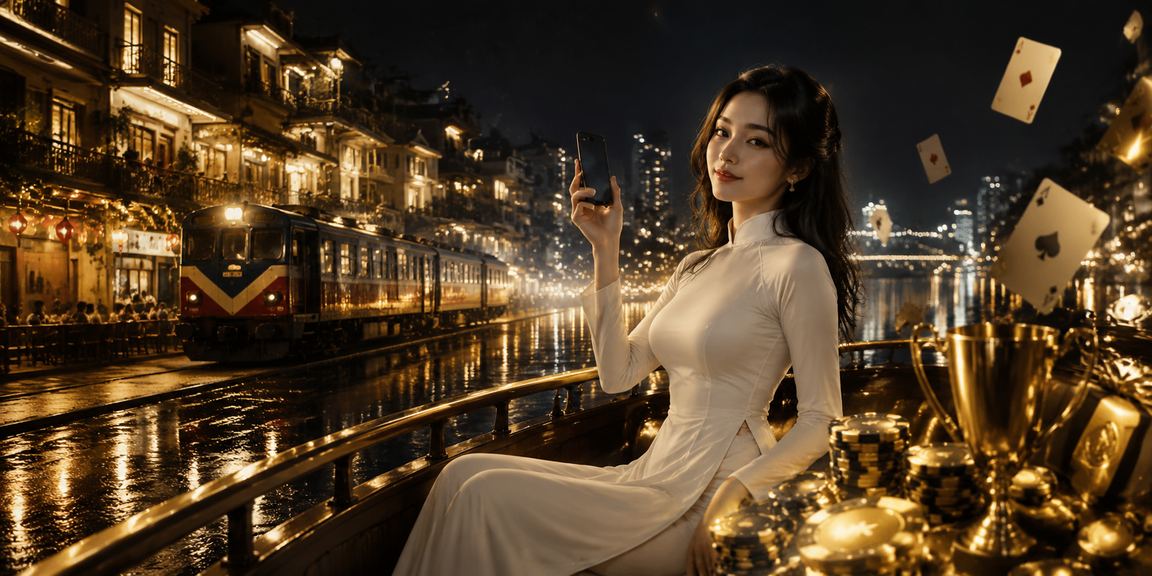 Bàn bài truyền thống tại Hà Nội với người chơi mặc áo dài