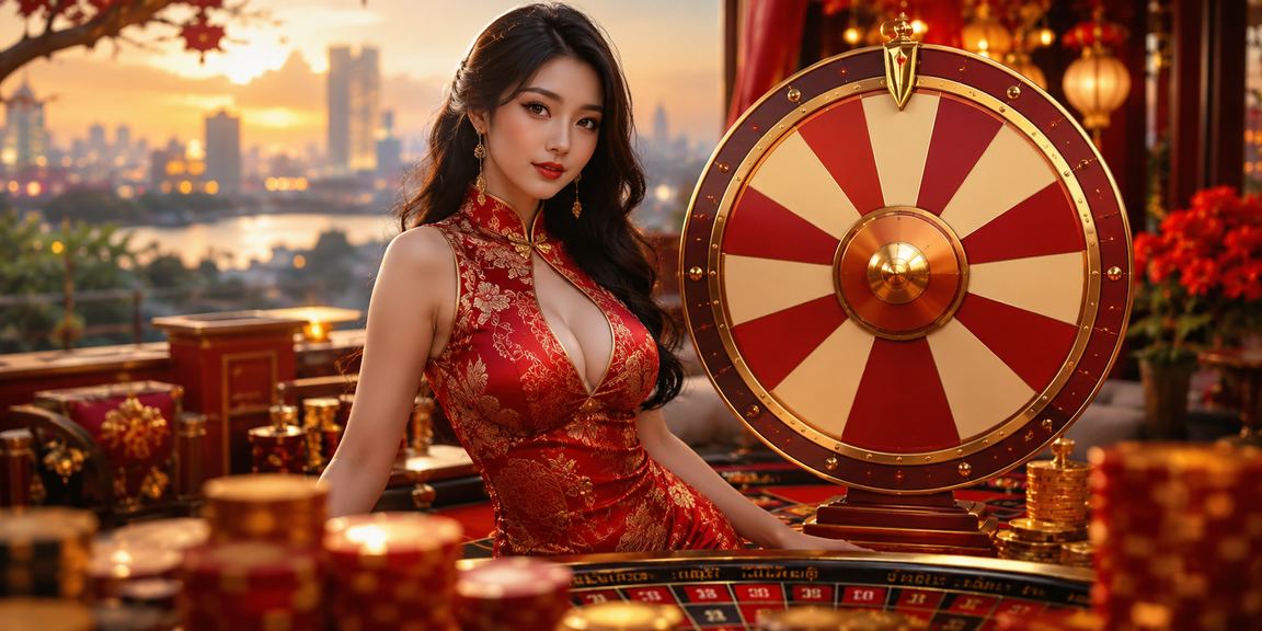 Phụ nữ áo dài Hà Nội tham gia vòng quay may mắn trực tuyến trên điện thoại